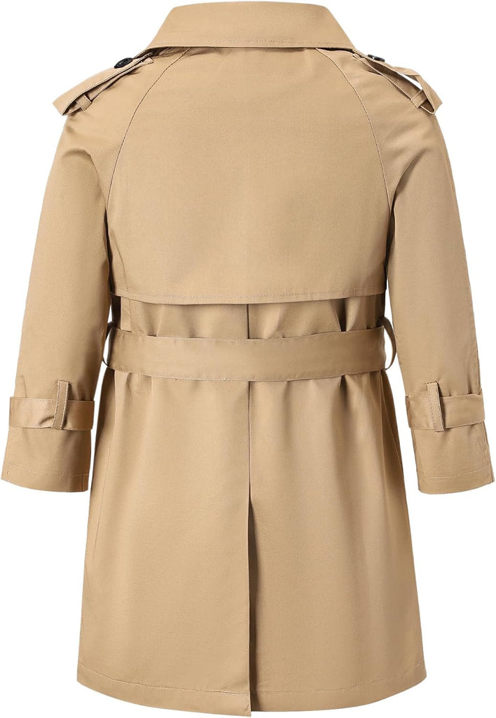 Boys Waterproof Trench Coat Double Breasted Jacket Dress Coats