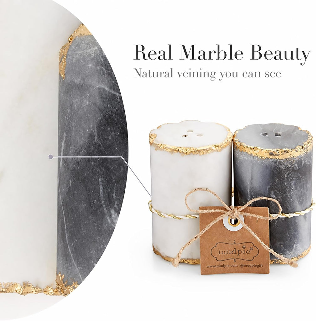 Marble Salt And Pepper Set - Set of 2