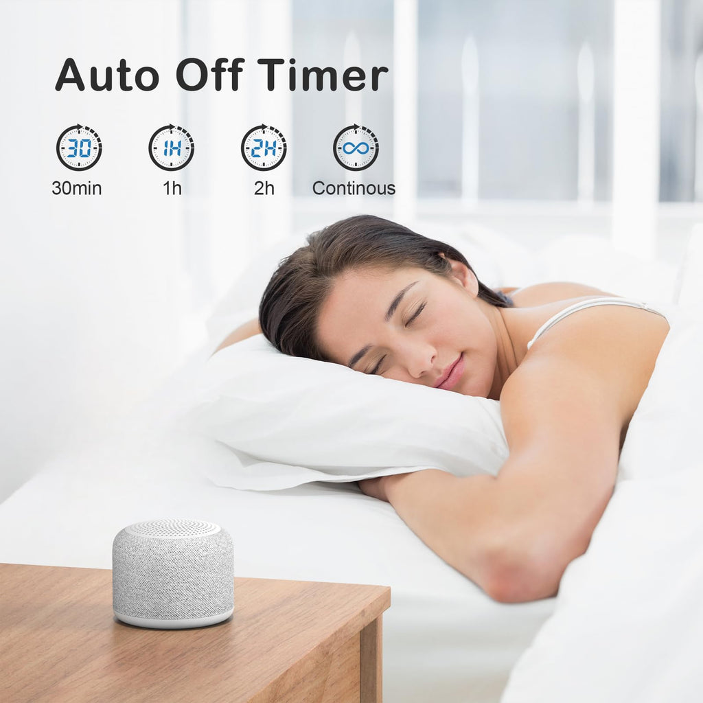 Travel White Noise Sound Machine, Small Bluetooth Speaker for Sleep