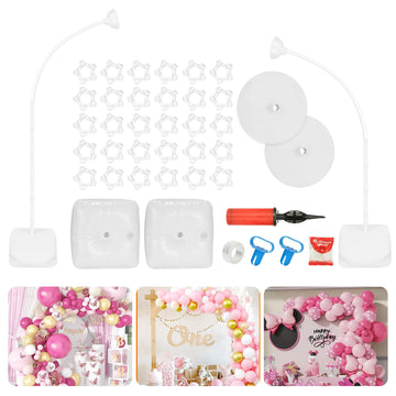 Balloon Arch Kit, Bendable 8FT and 6FT Half Balloon Arch Stand