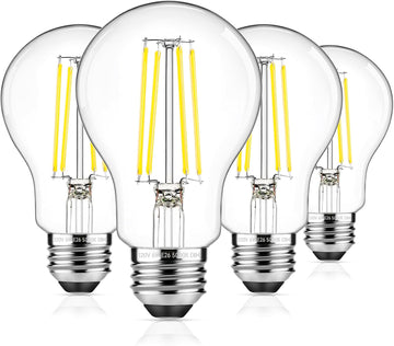 A19 Vintage LED Edison Light Bulbs 60W Equivalent, Dimmable E26 Bulb