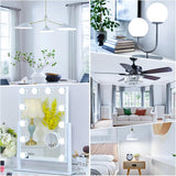 E12 LED 60W Equivalent Daylight White 5000K Ceiling Fan Bulbs, 600LM CRI 85+ Candelabra Bulbs Small Base, 6W