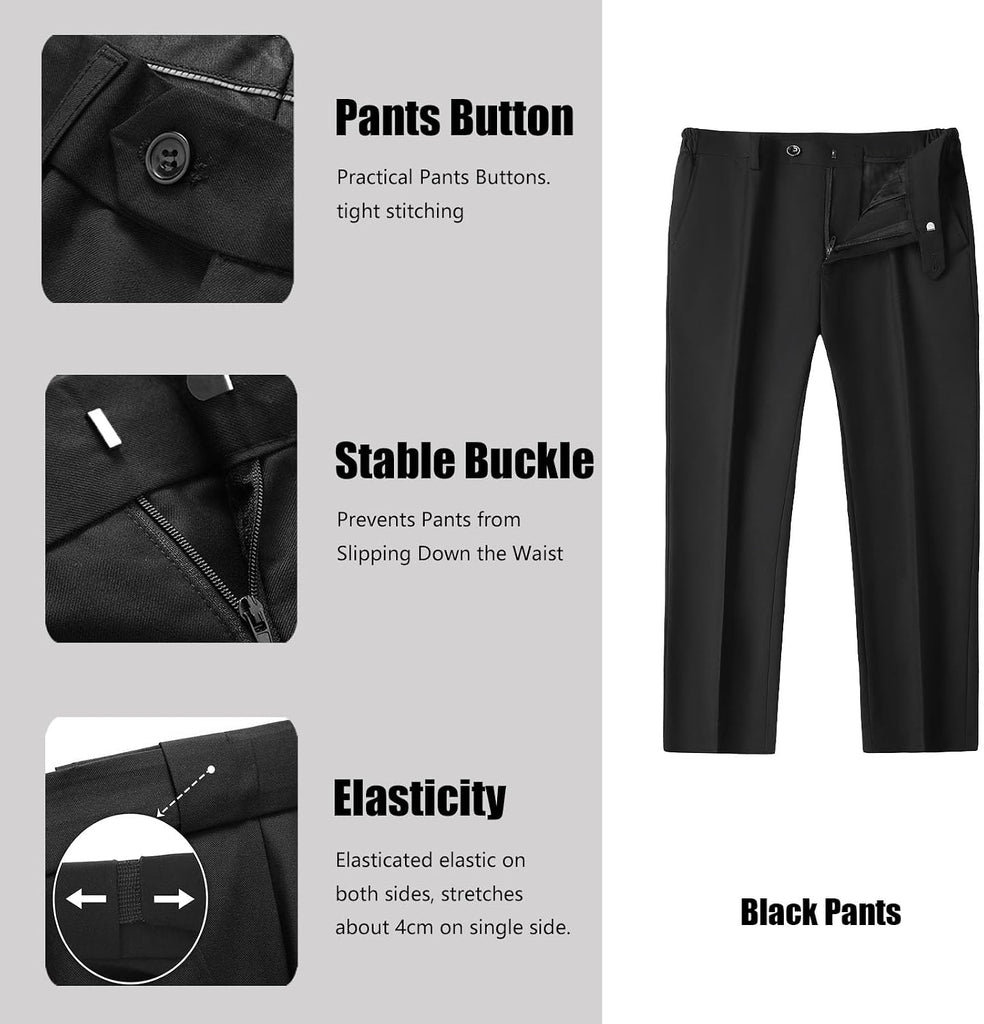 Boys Velvet Tuxedo Suit Double Breasted Formal 3 Piece Kid Suit Set