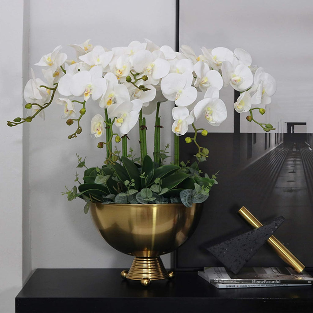 32" Artificial Phalaenopsis Flowers Artificial Orchid Flowers Stem Plants Décor () - Set of 6