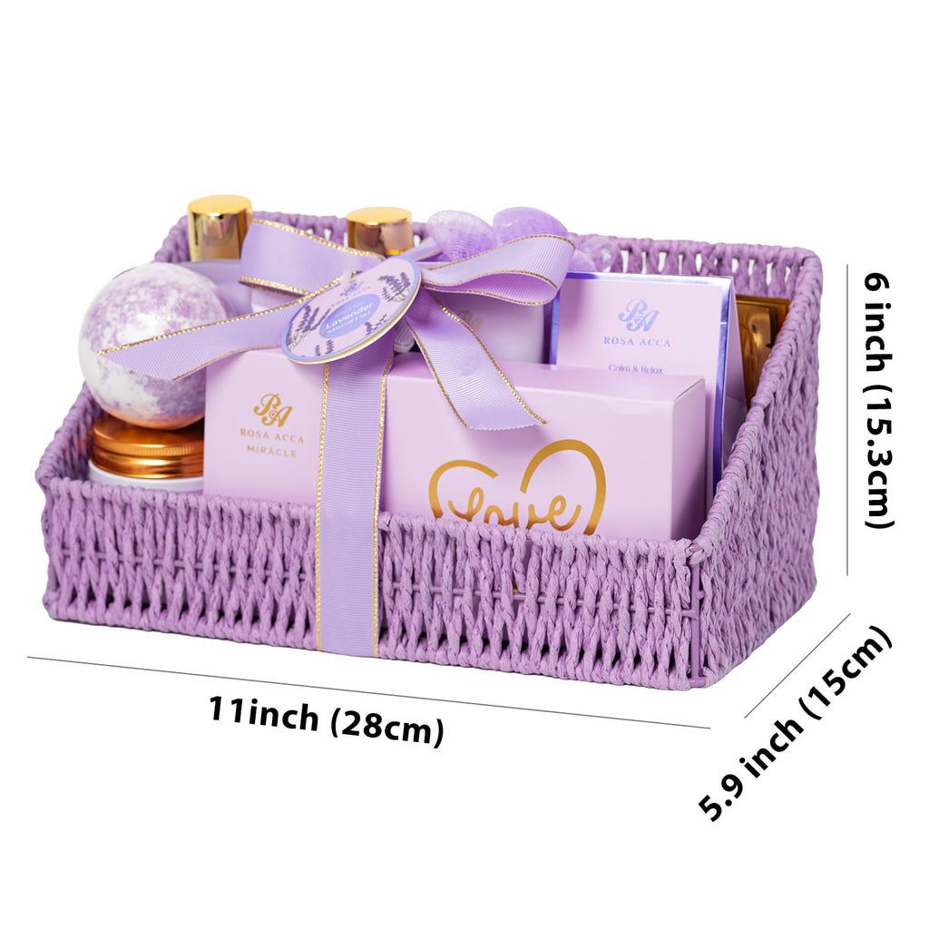 Gifts for Women, 32 Pcs Lavender Spa Gifts Basket, Hydrating Face Skin Care