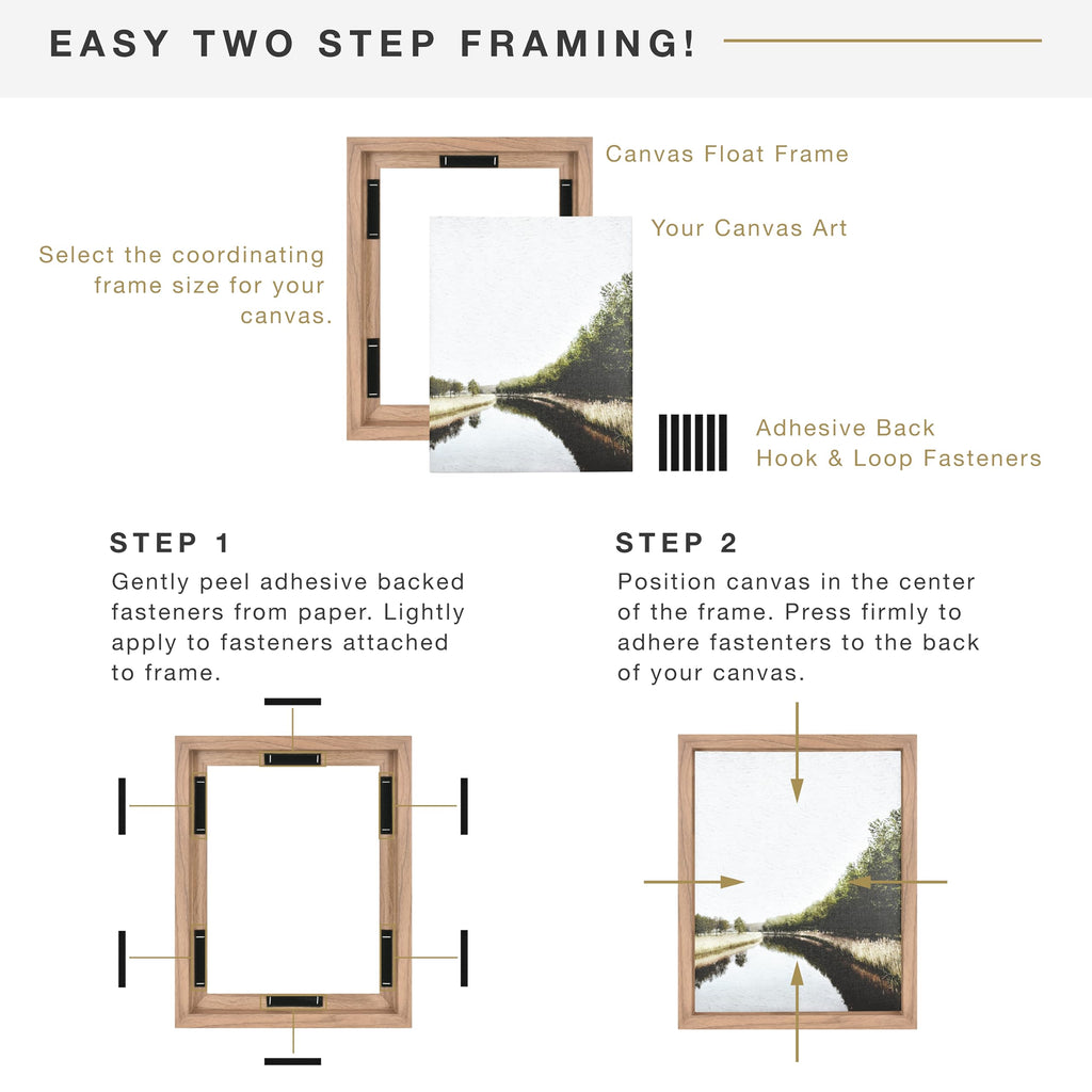 Canvas Float Frame, 8x10, Walnut