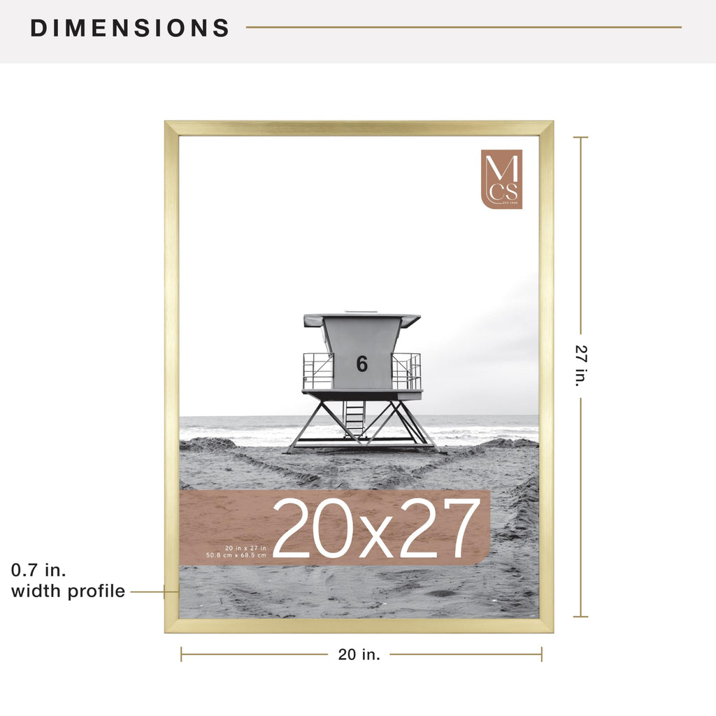 Foundation Poster Frame, 20x27, Brass Traditional