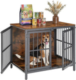 Heavy Duty Dog Crate Furniture, 31.5" Wooden Indoor Kennel with 3 Doors