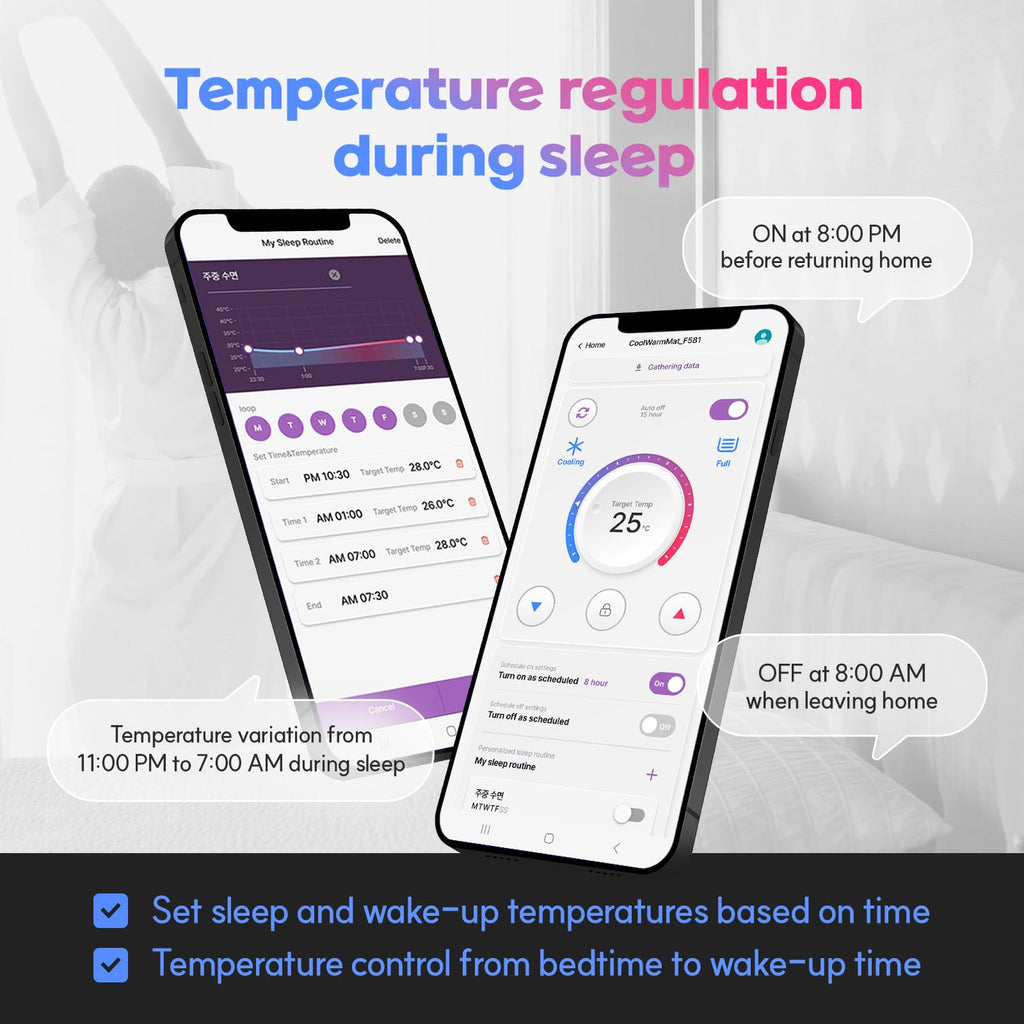 Feelsleep Electric Water Cooling and Heating Mattress Topper, Smart App Controlled Bed Temperature System 65-115°F
