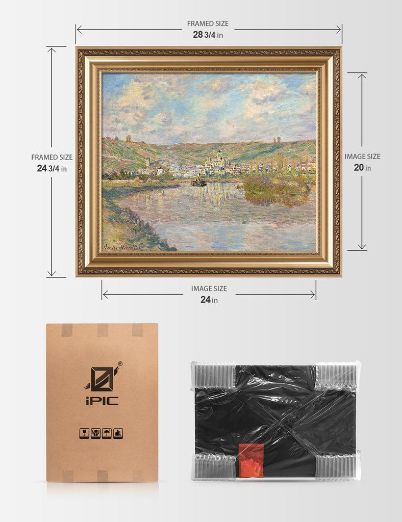 Claude Monet Wall Art Framed, Late Afternoon 1880, Image Size 24x20 in