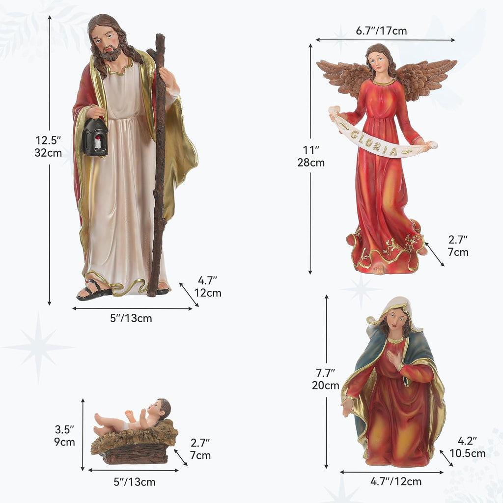 12.5in Nativity Scene Figurines, 12-Piece Nativity Sets & Figures