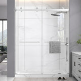 Frameless Double Sliding Shower Door 43-48" W x 72" H