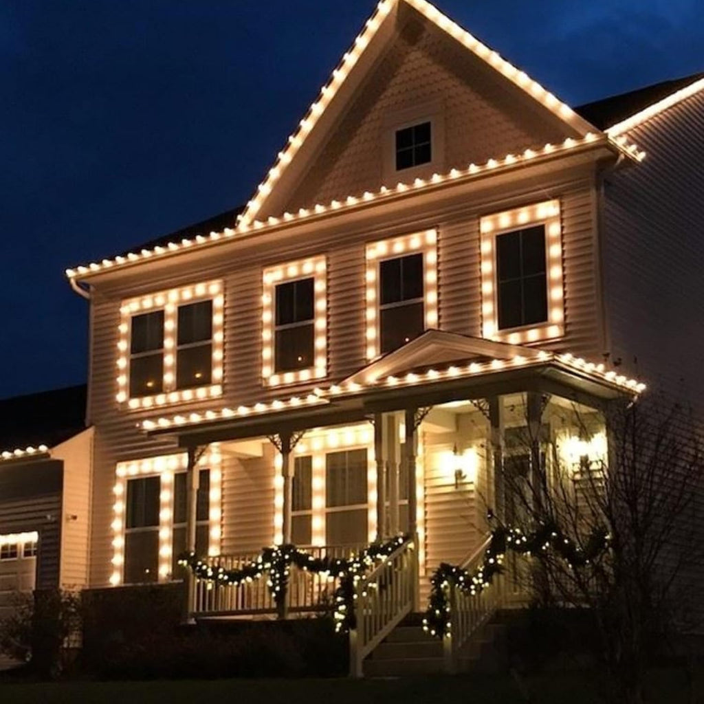 C9 Christmas Lights, 100 LED 66 FT Christmas String Lights Outdoor with 8 Modes Timer Waterproof Connectable for