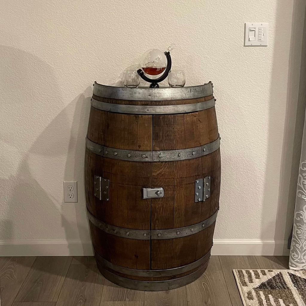 1/2 Wine Barrel Storage Cabinet