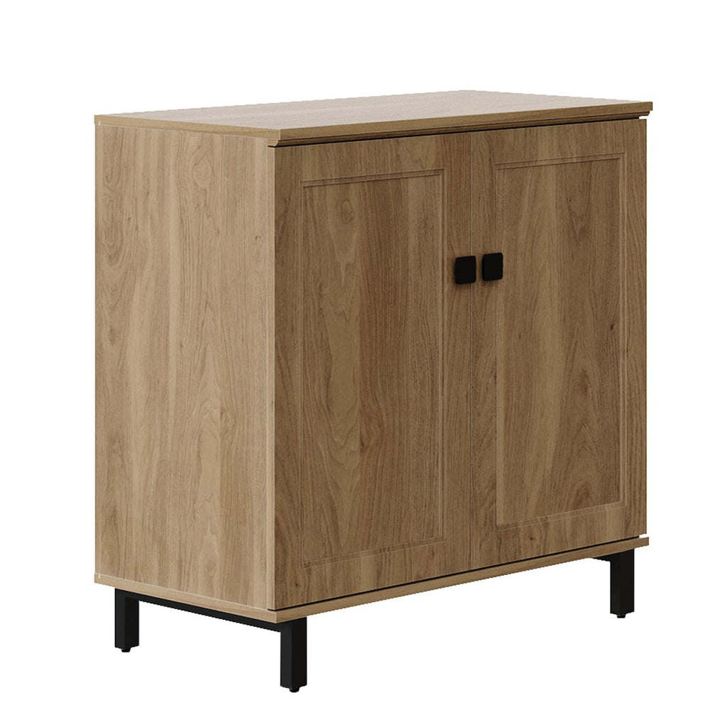 Buffet Sideboard Cabinet Farmhouse Modern 2 in 1 Storage Cabinet with Adjustable Shelves, Coffee Bar, Living Room