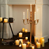 Tall Floor Candelabra Vintage: Gold 5 Arm Candelabras 22.4" Metal Spiral Opera Candelabra Candle Holder Antique