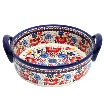 Baking Dishes For Oven, 1 Quart Round Casserole Dishes For Oven-bee and flower-round 950ml