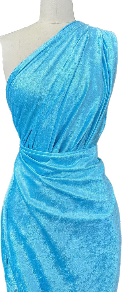 Premium Stretch Crushed Velvet Fabric by The Yard - Soft and Luxurious Fabric Versatile and Stretchy Ideal for