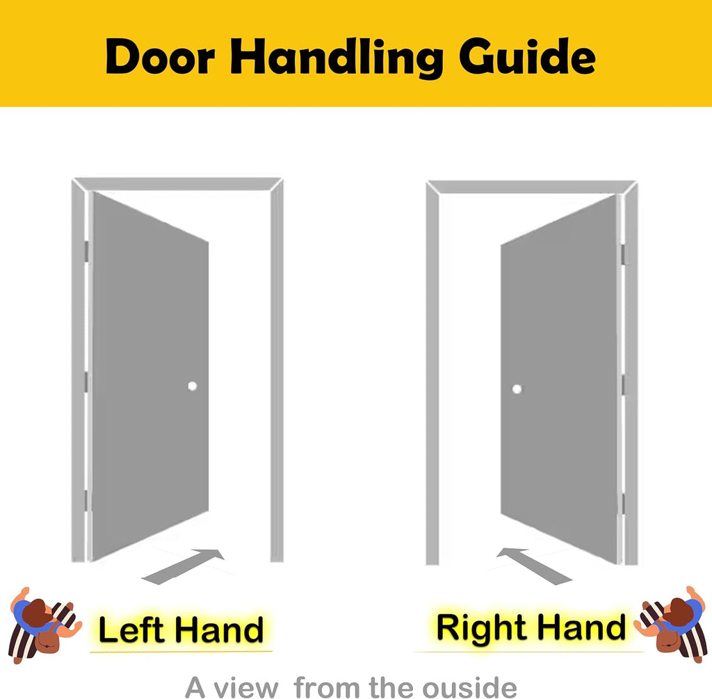 Prehung Door, 6-Panel Hollow Core Door Slab with Door Jamb Hardware Kit & Black Door Lever, 24" x 80" Interior Door for Closet Bedroom Laundry, Easy Assemble - Right Handed with Hinges