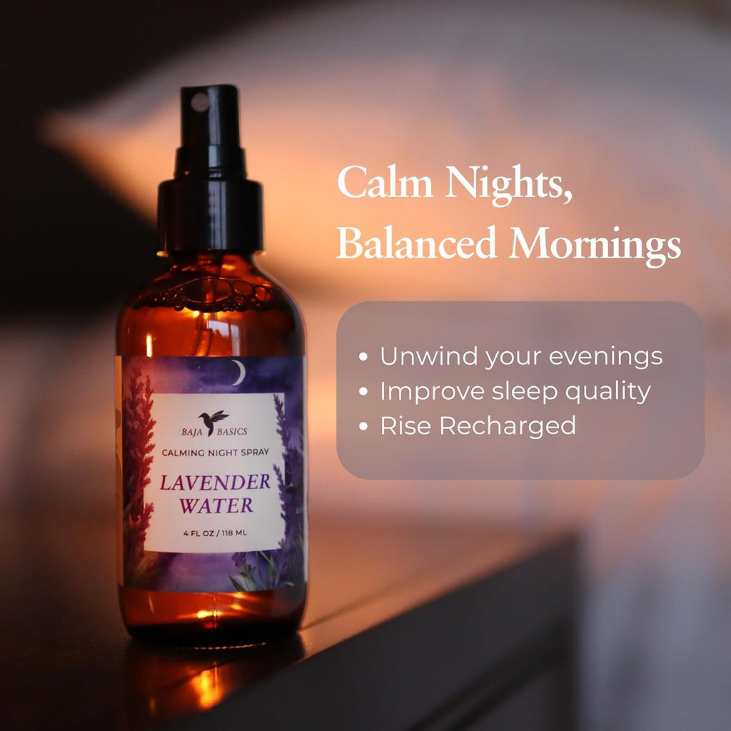 Lavender Spray for Sleep - Soothing Pillow Mist for Deep Relaxation, Stress Relief, and Restful Nights - Calming - Set of 4