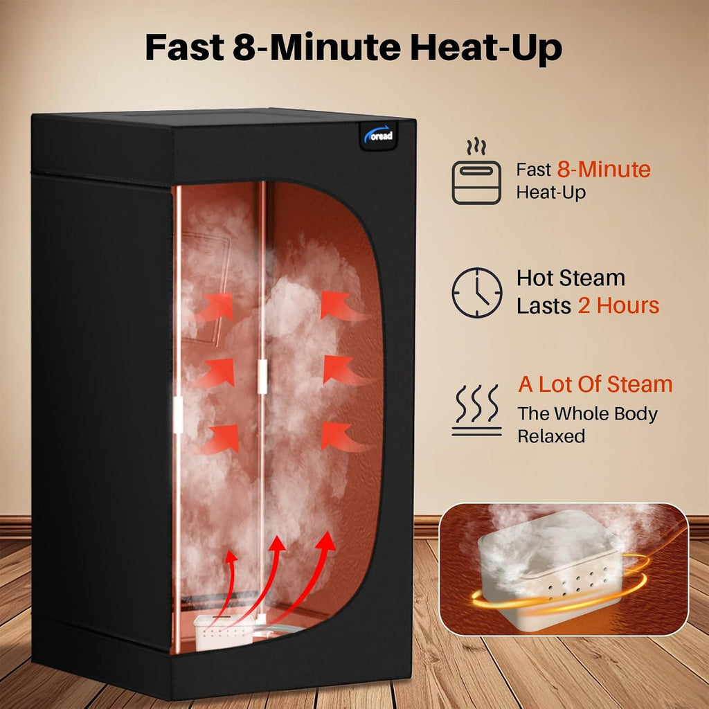 Portable Steam Sauna for Home, Personal Full Body Sauna Tent with 2.6L 1000W Steamer