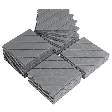 Interlocking Deck Tiles, Anti-Slip Plastic Tiles for All Weather, Outdoor/Indoor Flooring for Patio, Porch, Poolside
