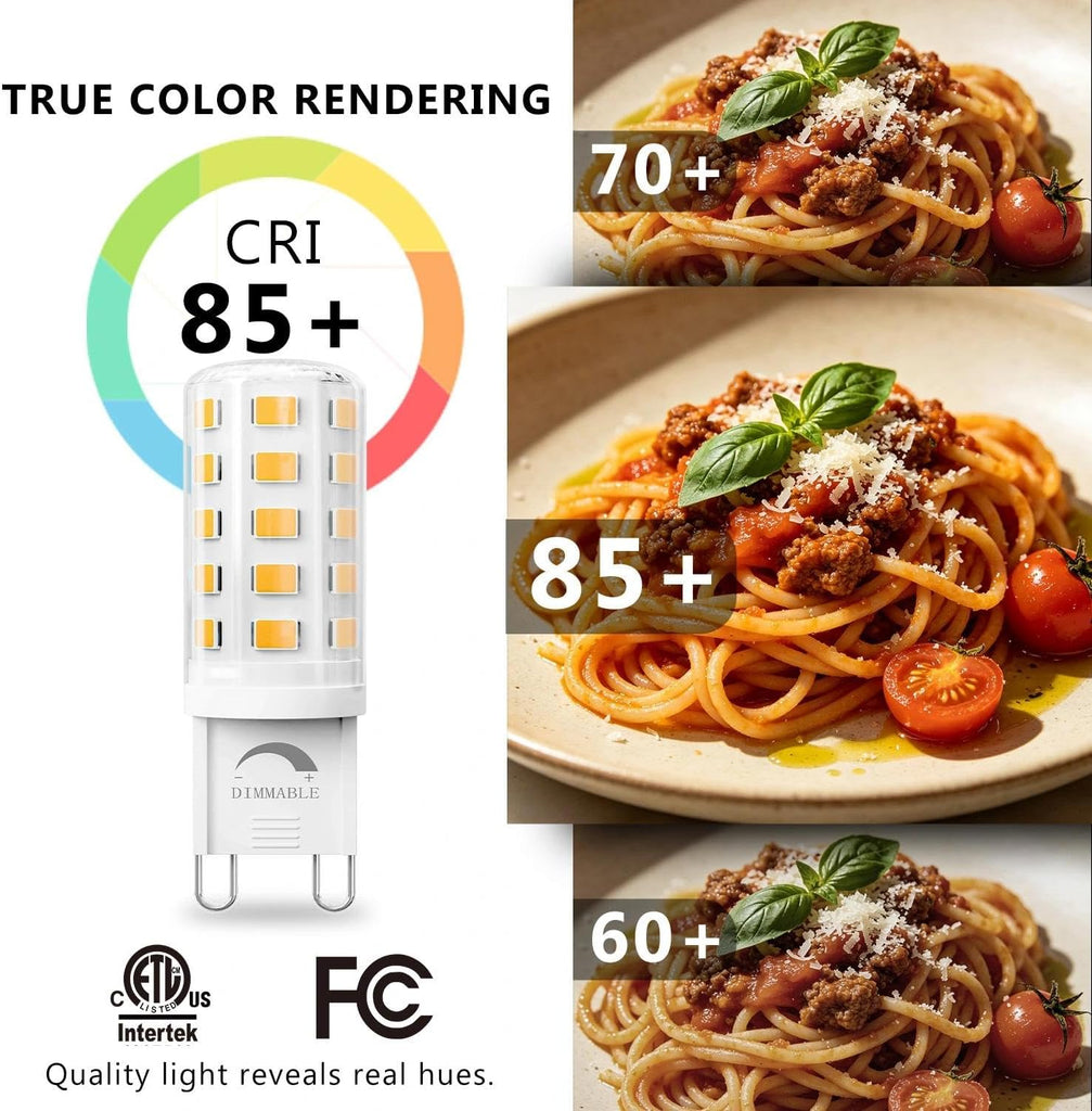 12 Pack G9 LED Bulb Dimmable 4W 3000K Warm White,40 Watt Eq, 120V