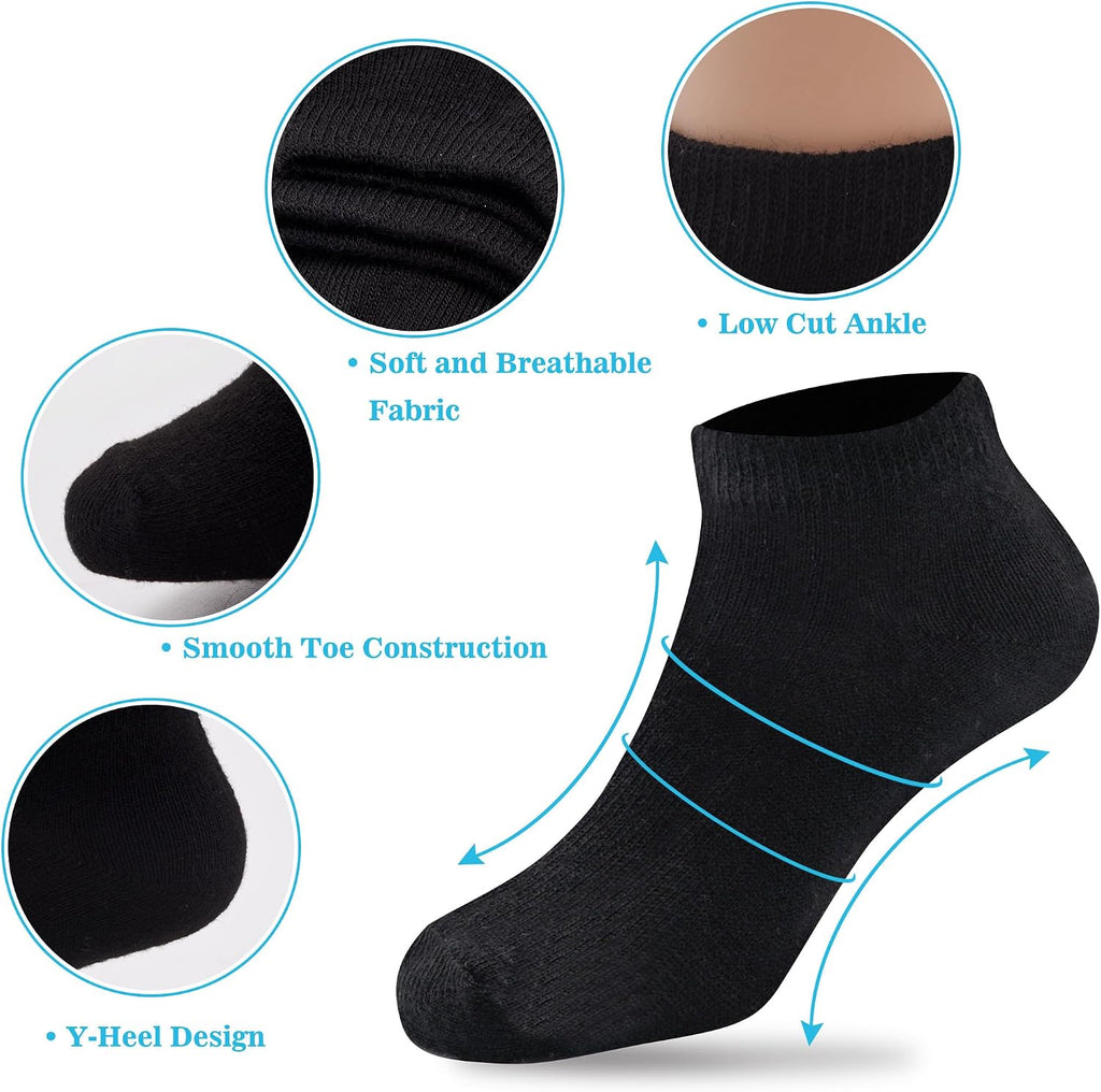 Kids Socks 20 Pairs Ankle Socks for Kids Boys Girls Old