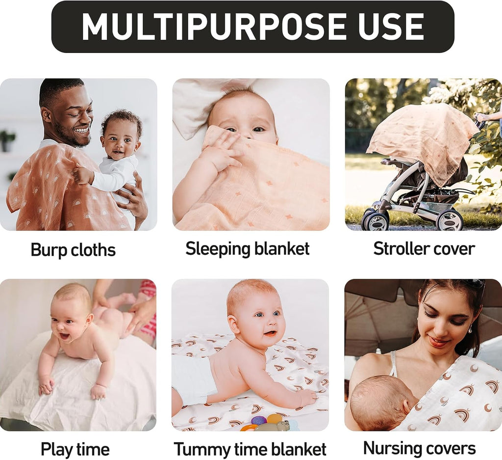 Receiving Blankets Muslin Swaddle Blanket for Girl Boy