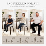 COLAMY Upholstered Dining Chairs Set of 2, Modern Kitchen Chairs with Back