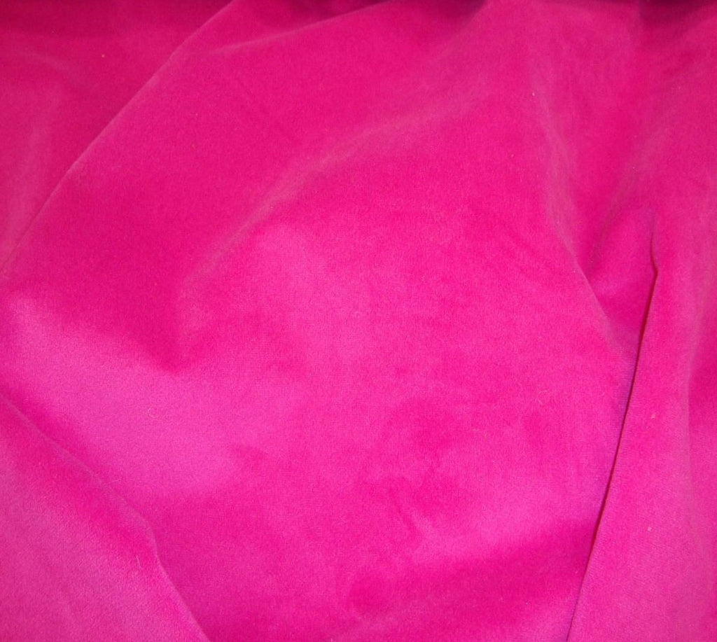 Plush Velvet Micro Upholstery Fuchsia Upholstery Drapery Fabric Sold BTY 54"Wide