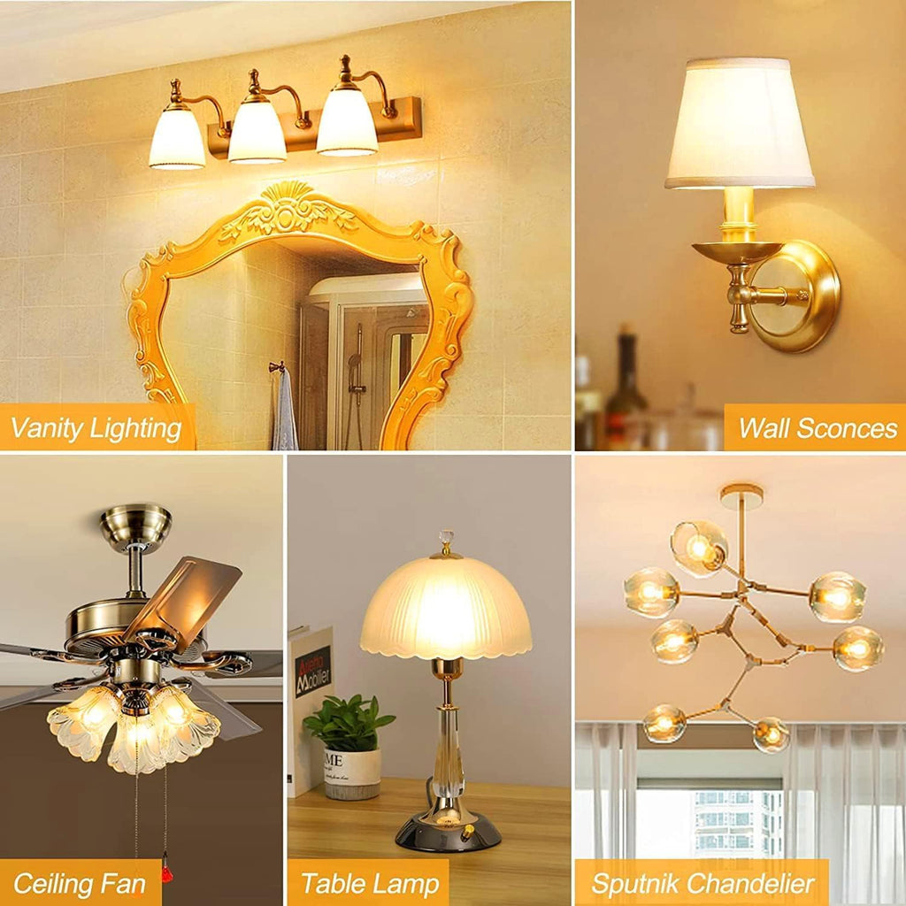 E26 Edison Bulb 6W=60 watt Light Bulb Frosted Dimmable Warm White 2700K Edison Light Bulb 60 Watt AC120V A15 led Bulb