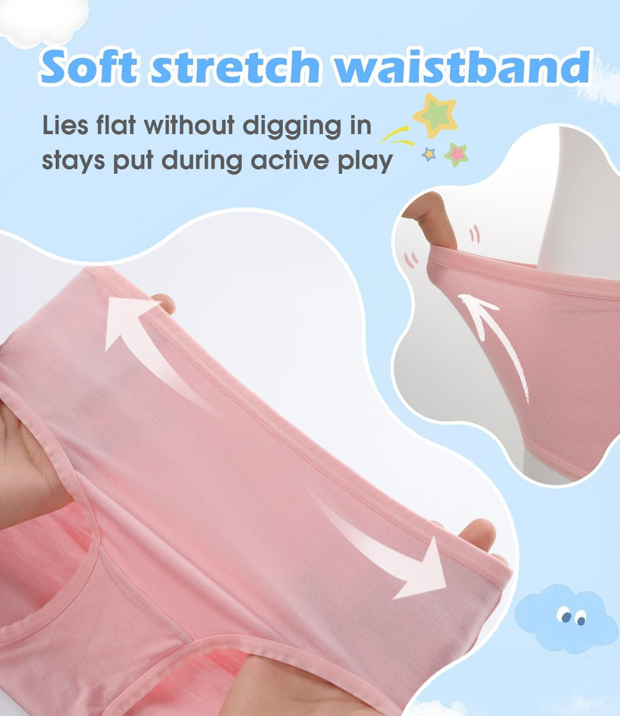Girls Underwear Pack Soft Tagless Briefs Kids Panties