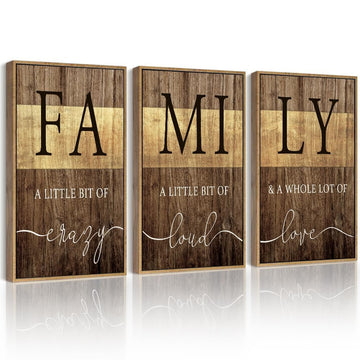 Family Wall Decor Farmhouse Sign Wall Hanging Decor Rustic Netural Quotes Prints Artwork Dining Room Kitchen