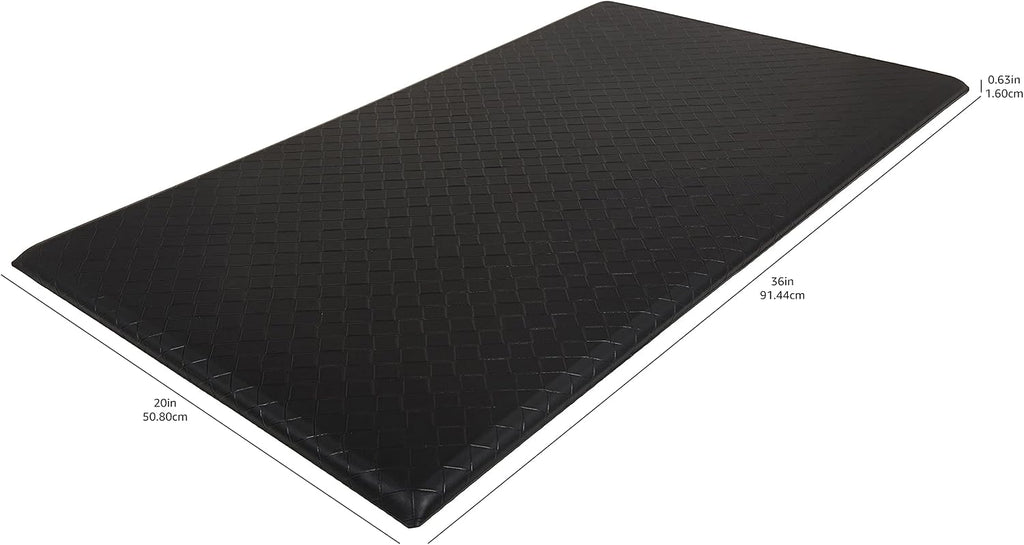 Anti-Fatigue Standing Mat, Non-Slip, Cushioned, Stain Resistant Comfort Mat and Standing Desk, 20" x 36" x 0.6"