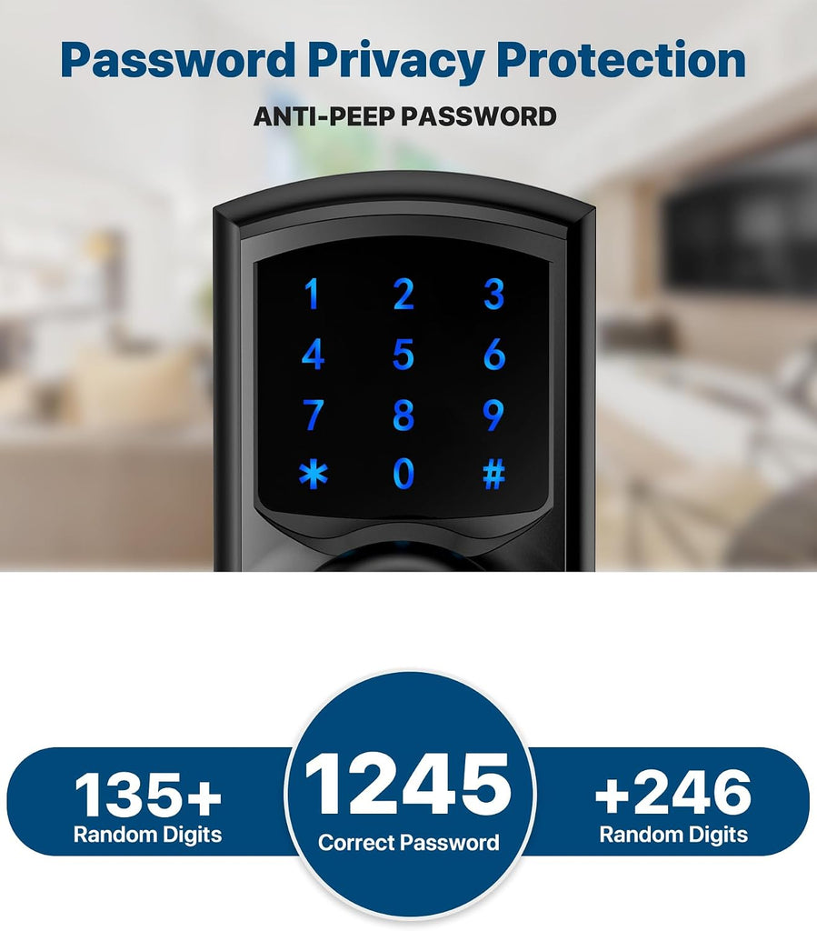 Keyless Entry Door Lock Keypad Smart Door Knob Electronic Digital Code Lock