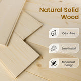 36in x 80in Sliding Barn Door with 6.6ft Barn Door Hardware Kit Included, Unfinished Solid Spruce Wo
