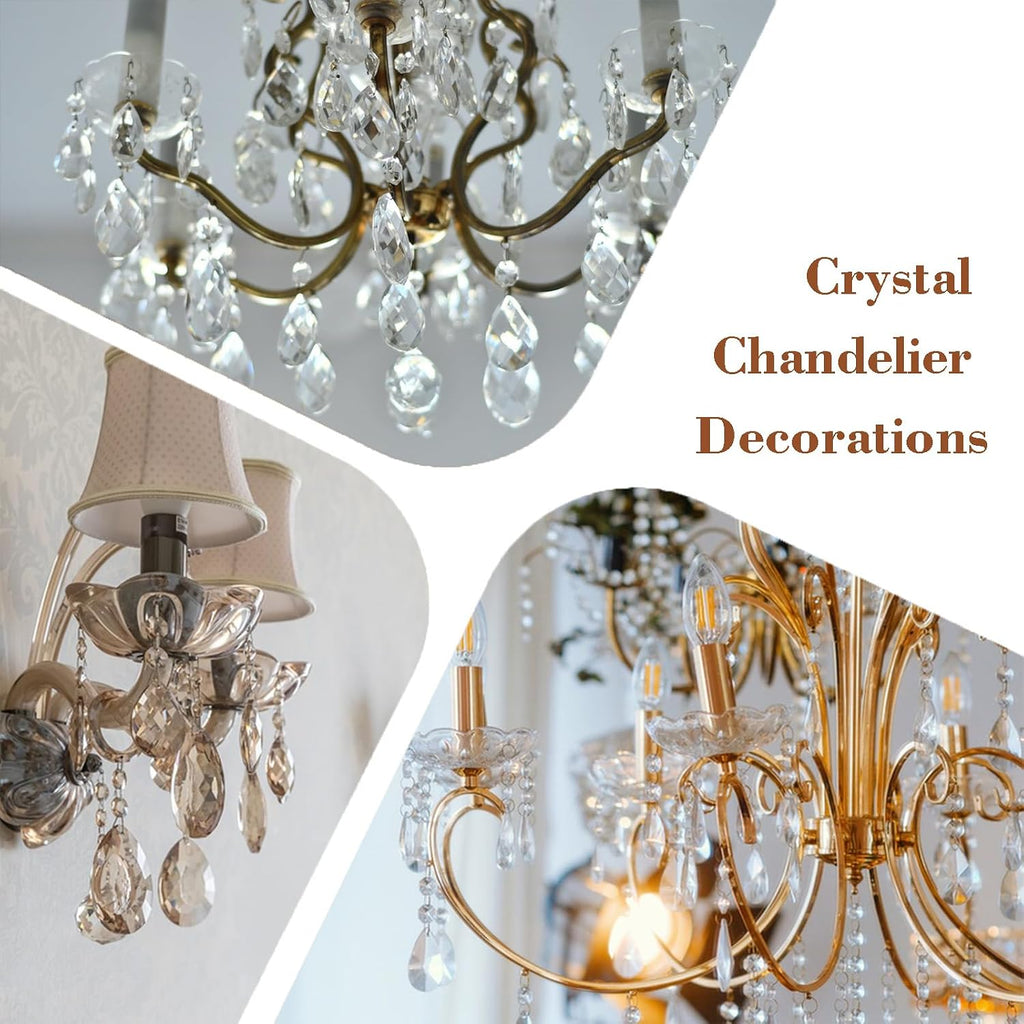 10pcs Suncatcher Prisms, Crystal Pendant Hanging Chandelier Beads for Decor - Crystal Suncatcher Prisms