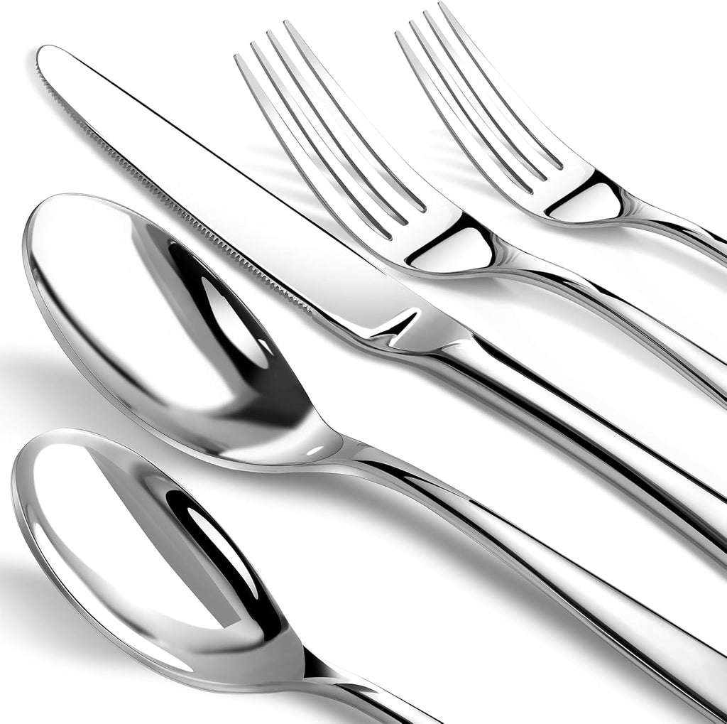 Silverware Set for 8, Heavy Duty Stainless Steel Cutlery Set Flatware Set,40-Piece Premium Silverware