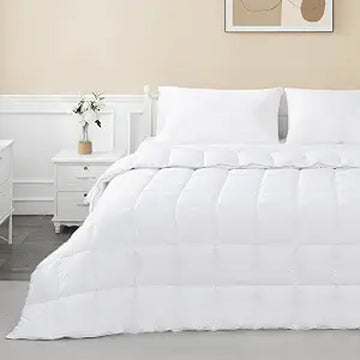 Queen Duvet Insert Comforter Cotton Cover Warm, White