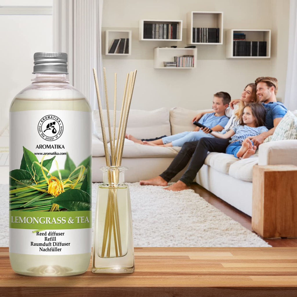 Reed Diffuser Refill Lemongrass - Tea 17.0 Fl Oz - Scented Diffuser - Room Diffuser Refill with Scent - Room