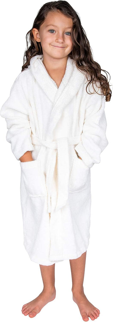 Hooded Plush Fleece Bathrobe, Ultra Soft Cozy for Boys, Girls