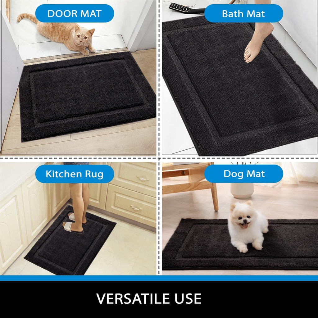 Door Mat Indoor Entrance, Dirt Trapper Entryway Rug with Non-Slip Rubber Backing, Washable Inside Front Entry Rugs