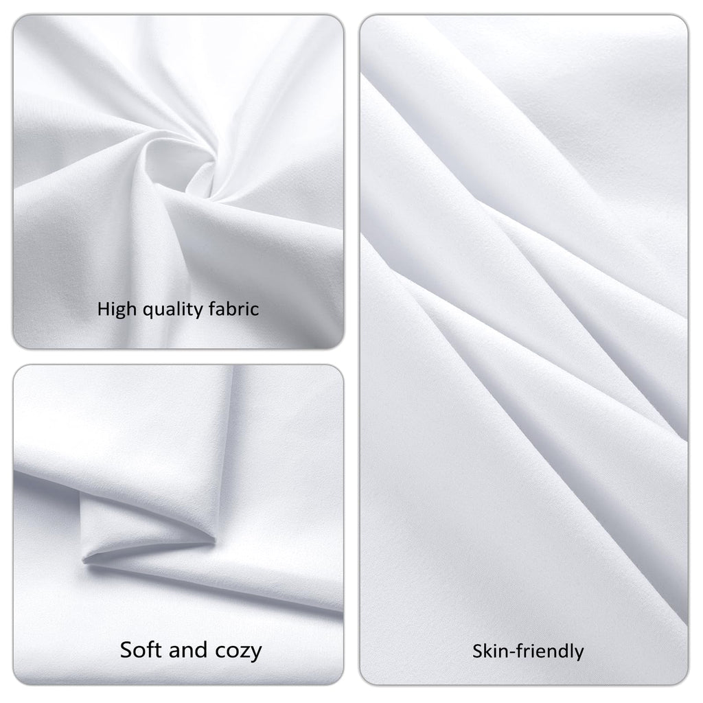 8 Pack White Round Tablecloth, 90 Inch for 36"-72" Table