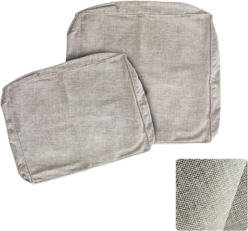 24"x24"x6" Patio Deep Seat Bench Cushion Covers,Khaki | Outdoor Replacement Seat And Back Cushion Covers With Zipper