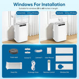 12000 BTU Portable Air Conditioners, Cools Up to 500 Sq.Ft, Portable AC Unit with Remote Control, Cooling, Fan