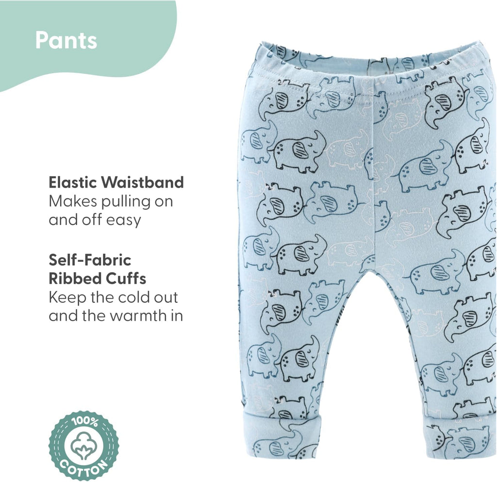 Baby Layette Gift Set for Boys - 30 Piece Layette Set, Newborn to 9 Months Baby Boy Clothes - Elephant Blue