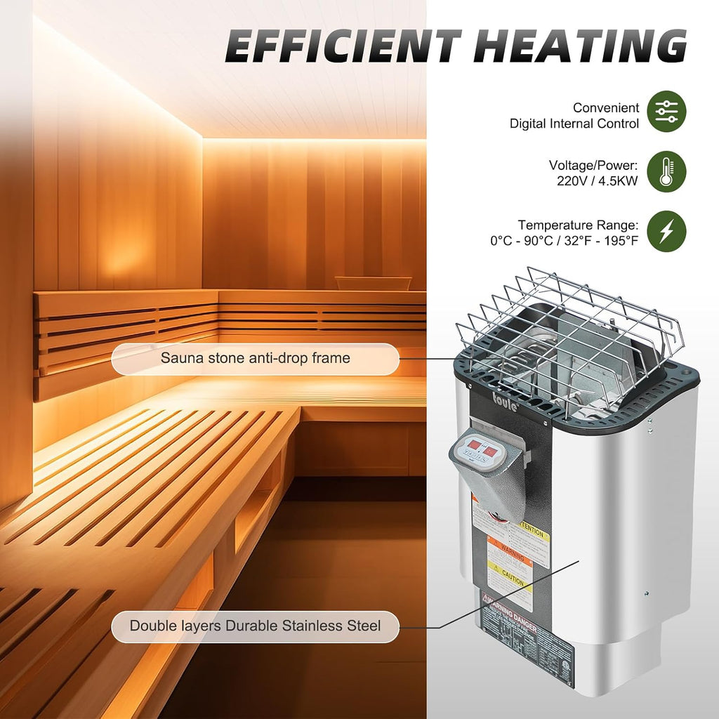 Outdoor Barrel Steam Sauna, 2-4 Person Canadian Pine Wood Saunas with Porch, Traditional Finnish Sauna Spa Room with