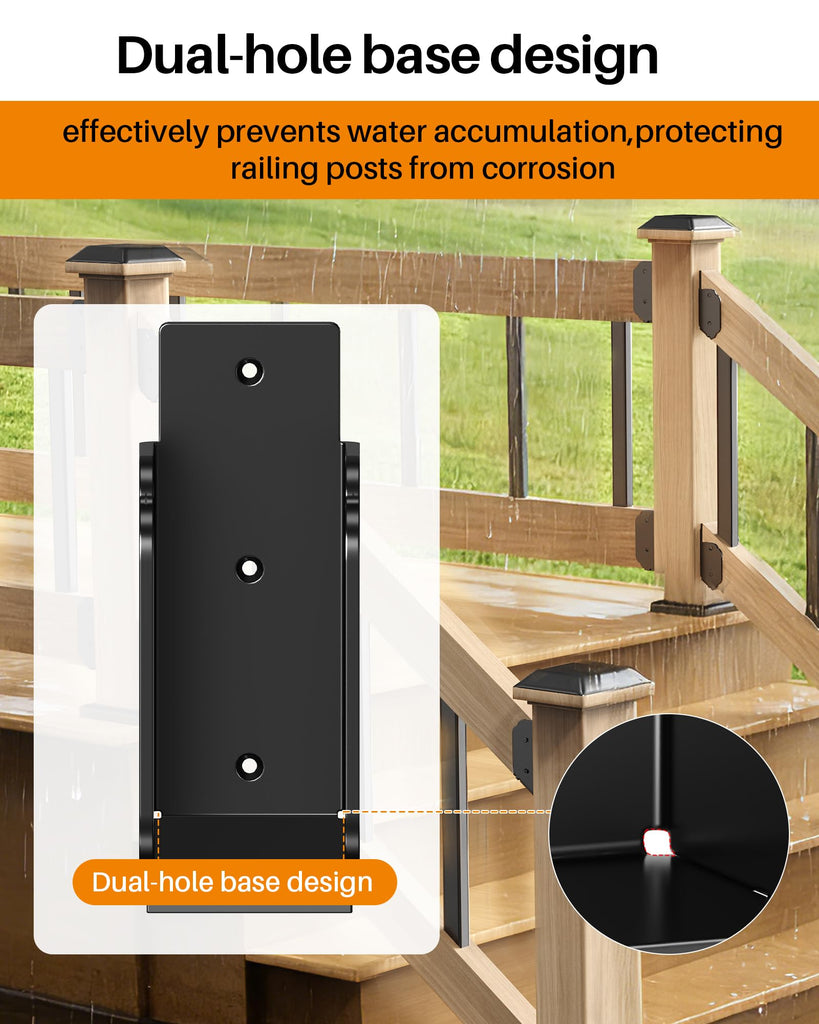 Deck Railing 30° Stair Connectors for 2"x4" (Actual 1.5"x3.5"), 12 Pack