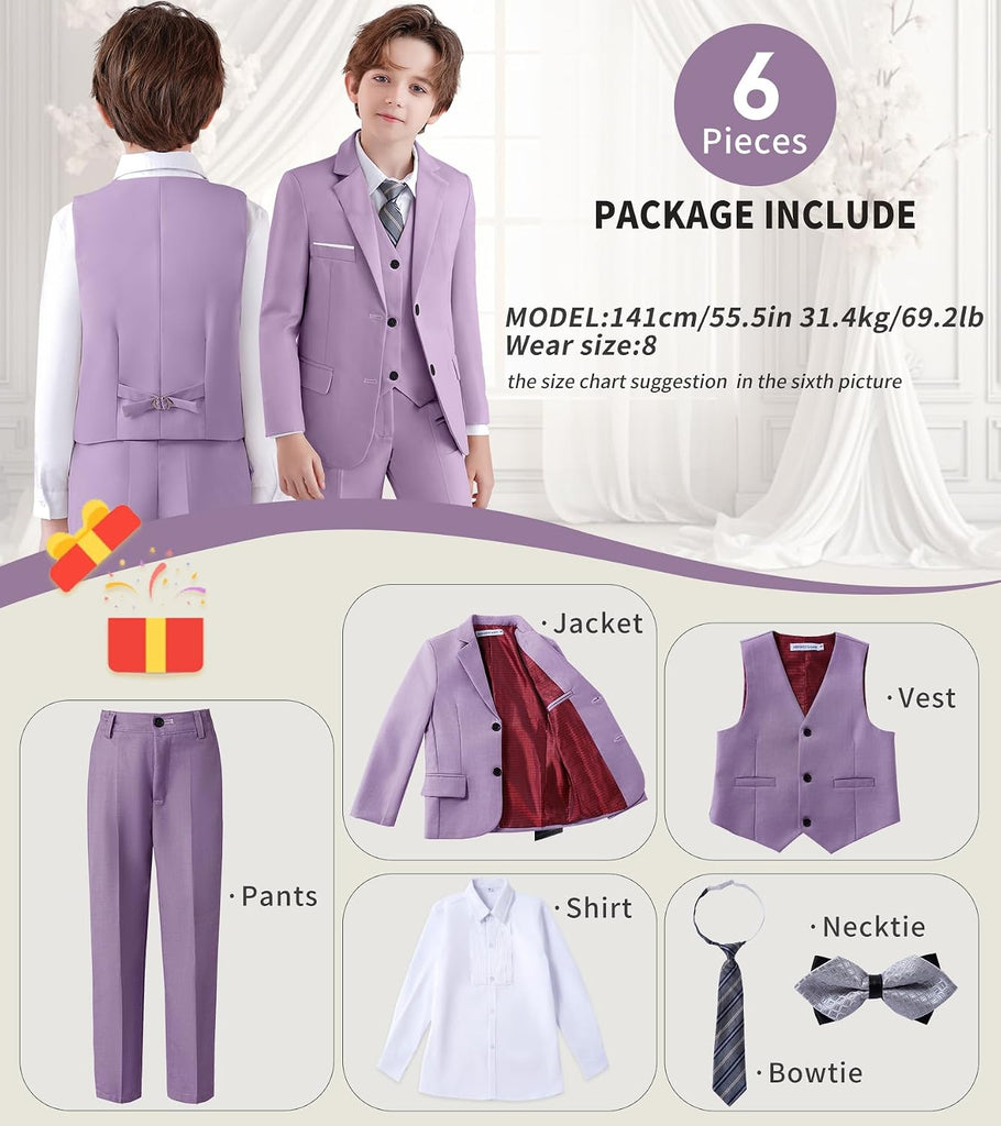 Boys Suit Formal Suits for Boy Slim Fit Kids Tuxedo Suit for Teen Boy Toddler Dress Boys Wedding Communion
